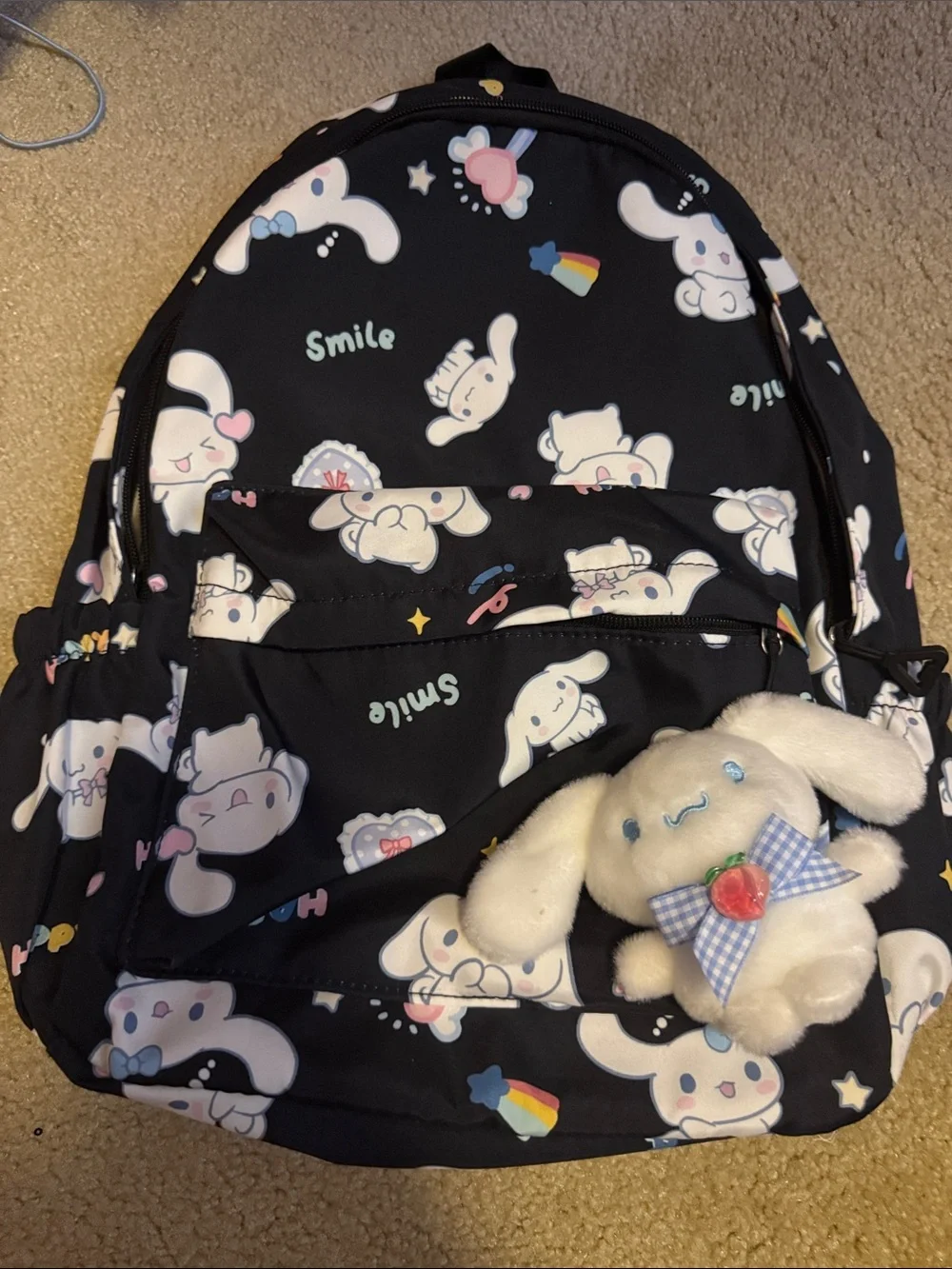 Hello Kitty school Backpack with Plush Charm